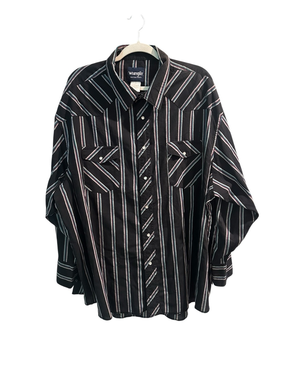 Vintage Wrangler Western Long Sleeve Shirt Pearl Snap Men’s 20